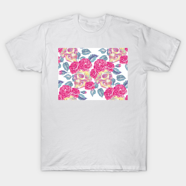 Floral skull gothic still life